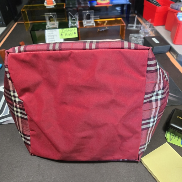 Burberry Red and Brown Tartan Tote - Picture 4 of 6